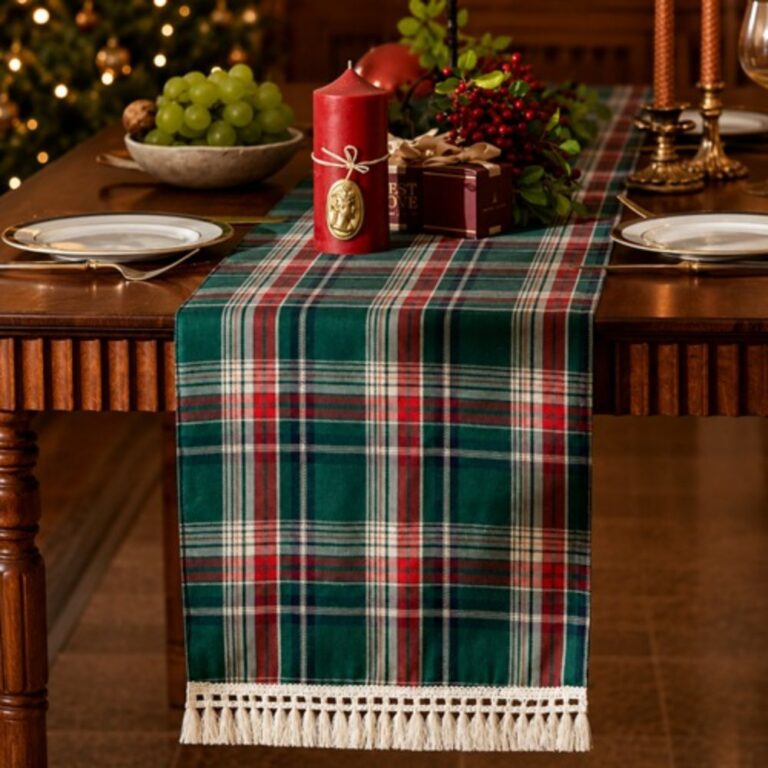Table Runners American Christmas Plaid Table Runner