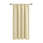 Curtains Solid Color Blackout Rod Pocket Curtain