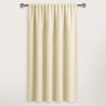 Curtains Solid Color Blackout Rod Pocket Curtain