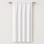 Curtains Solid Color Blackout Rod Pocket Curtain