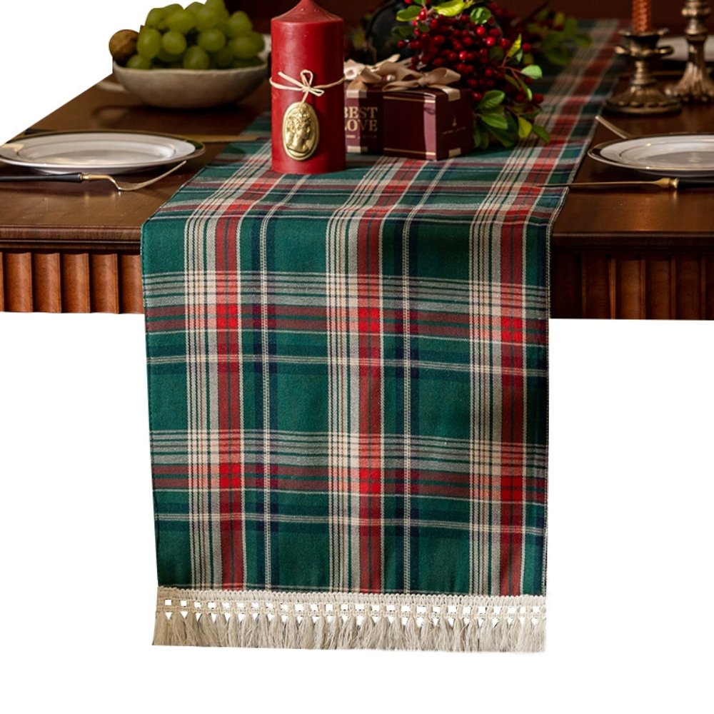 Table Runners American Christmas Plaid Table Runner