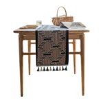 Table Runners Striped Fringe Tablecloth