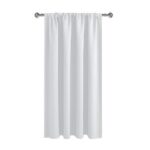 Curtains Solid Color Blackout Rod Pocket Curtain