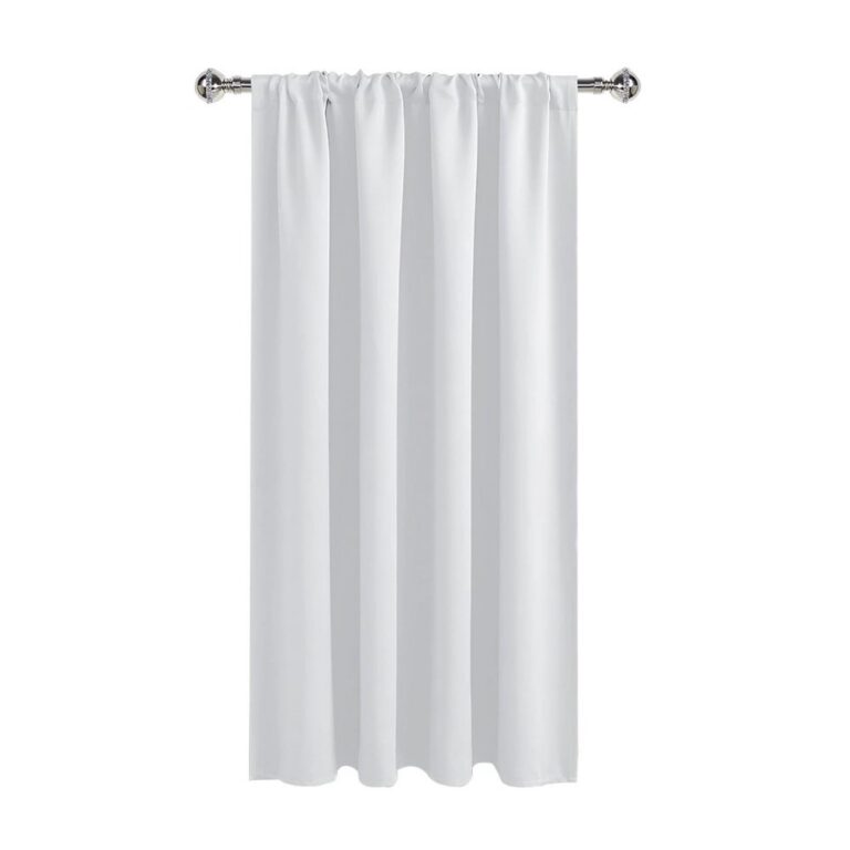 Curtains Solid Color Blackout Rod Pocket Curtain