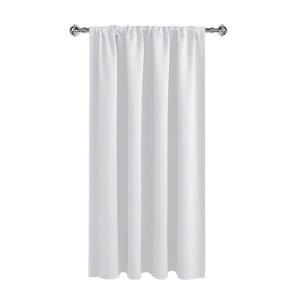 Curtains Solid Color Blackout Rod Pocket Curtain