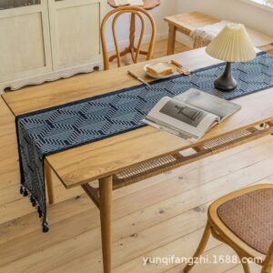 Table Runners Striped Fringe Tablecloth