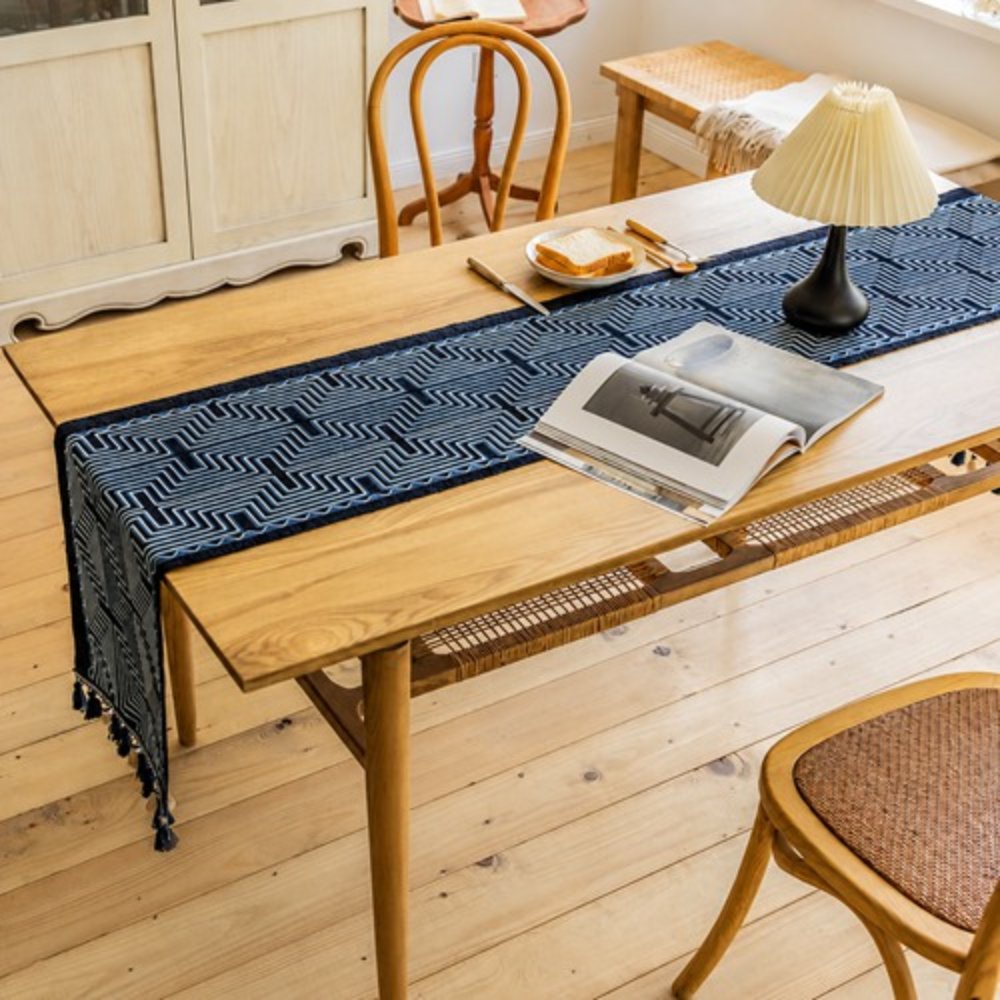 Table Runners Striped Fringe Tablecloth
